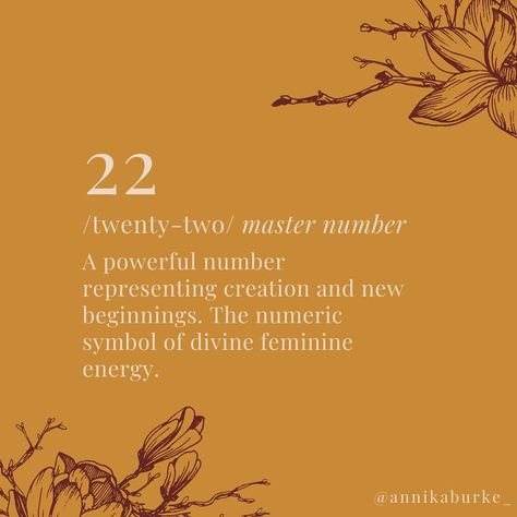 Annika 🌾 Soul Purpose Coach on Instagram: “And so we enter a new chapter. In Greek numerology the numbers 11, 22 and 33 are known as the master numbers. ⁠⁠ ⁠⁠ Master numbers are said…” Master Numbers, Soul Purpose, Meditation Space, Spiritual Wisdom, The Numbers, Feminine Energy, Divine Feminine, New Chapter, The Master