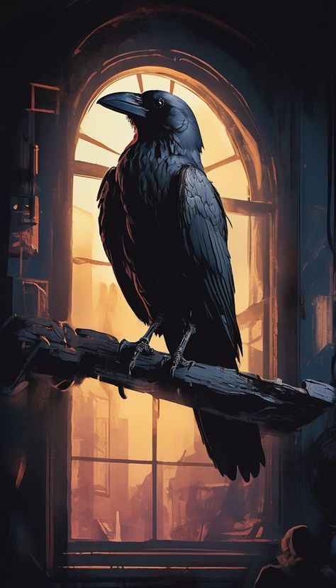 Cinematic Poster, Silhouette Wallpaper, Crow Painting, Harry Potter Painting, Best Wallpaper Hd, Raven Bird, Dragon Artwork Fantasy, Crow Art, Black Raven