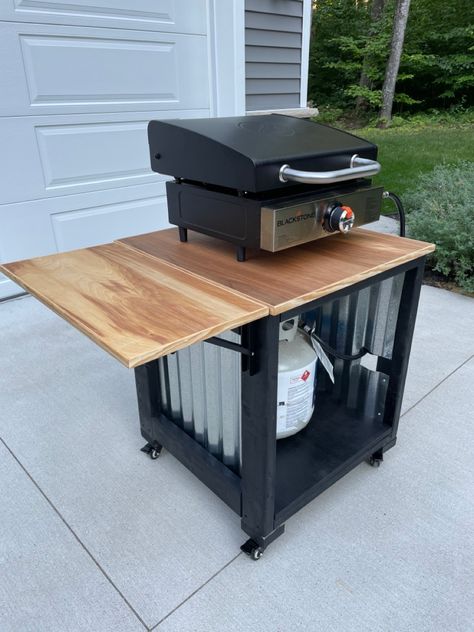 Blackstone Grill Station, Diy Grill Table, Diy Grill Station, Bbq Stand, Table Top Grill, Brick Bbq, Small Grill, Grill Outdoor, Outdoor Grill Station