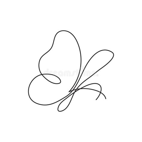 Butterfly Line Drawing, Tiny Butterfly Tattoo, Line Drawing Tattoos, Draw Logo, Tato Henna, Small Butterfly Tattoo, Single Line Drawing, Butterfly Tattoos, Butterfly Tattoo Designs