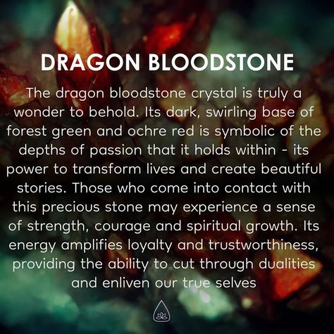 Unleash the primal strength of Dragon Bloodstone. This powerful gem combines the grounding properties of green jasper with the rejuvenating energy of red hematite. Channel your inner warrior and conquer any challenge with Dragon Bloodstone by your side. 🐉💚 . . . . . . . . #DragonBloodstone #InnerStrength #Grounding #Rejuvenation#tarotwithrama#tarot#otphicstones#crystals Dragon Bloodstone Meaning, Dragons Blood Crystal Meaning, Birthstones Chart, Witch Stones, Dragon Bloodstone, Dragon Energy, Dragon Stone, Blood Stone, Dragon Blood