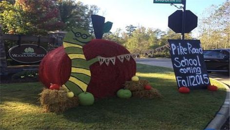 Haybale Decorating Contest, Hay Bale Decorating Ideas, Haybale Decorating, Hay Bales, On The Horizon, Fall Ideas, The New School, Fall Favorites, Theme Ideas