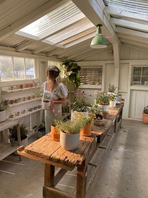 Backyard Greenhouse, Greenhouse Gardening, House Goals, Farm Gardens, Dream House Decor, Garden Shed, Dream Garden, Dream Home Design, Garden Planning