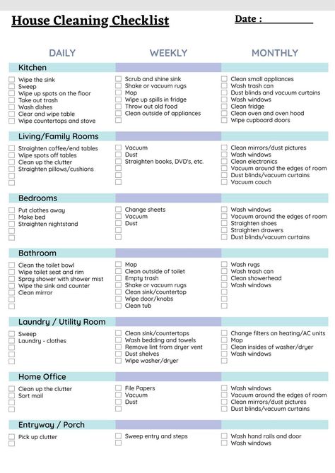 Cleaning Checklist * House Cleaning Checklist * Work Order * Cleanup Service * Printable PDF digitalplannercommunity #onplanners #scheduleplanner🤤 Clean Up Checklist, Clean List, Cleaning Checklist Printable, Deep Cleaning Checklist, Cleaning Schedule Printable, Residential Cleaning, House Cleaning Checklist, Deep Cleaning Tips, Weekly Cleaning