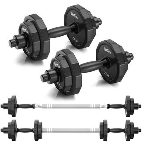 KISS GOLD Weights Dumbbells Set, Adjustable Dumbbell Sets 22Lbs 44Lbs 66Lbs 88Lbs with Solid Steel, Barbell Free Weight Set with Connector Workout Home Gym Equipment for Men Women Strength Training Shaping Women Strength Training, Workout Home Gym, Women Strength, Adjustable Dumbbell Set, Workout Home, Barbell Weights, Body Pump, Strength Of A Woman, Adjustable Dumbbells