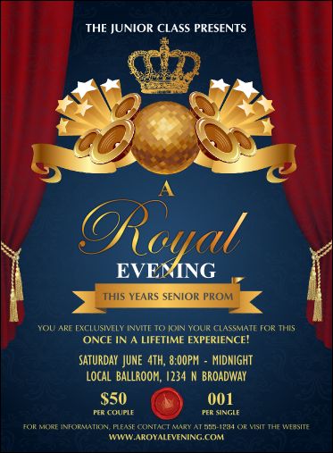 Royal Invitation | TicketPrinting.com Royal Ball Invitation, Royal Theme Party, Royal Prom, Royal Princess Birthday, Ball Invitation, Postcard Mailer, Royal Invitation, Royal Theme, Prom Themes