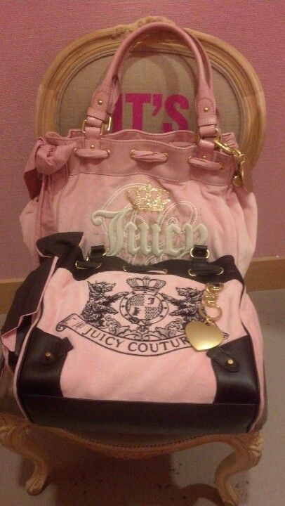 My juicy couture bags Juicy Couture Purse, Juicy Couture Accessories, Juicy Couture Handbags, Girly Bags, Pink Handbags, Juicy Couture Bags, Bags Aesthetic, Pretty Bags, Cute Purses