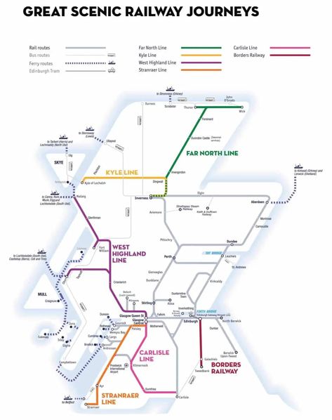 How to Tour Scotland Without a Car | Travel Tips & Advice Winter In Scotland, Scotland By Train, Scotland In Winter, Visiting Scotland, Scotland Culture, Scottish Holidays, Europe Train Travel, Train Map, Tour Scotland