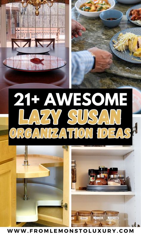 lazy susan organization ideas Lazy Susan Cupboard Ideas, Spice Organization Lazy Susan, Kitchen Counter Lazy Susan, Lazy Susan Organization Corner Cupboard, Bathroom Lazy Susan, Organize Lazy Susan Cabinet, Kitchen Lazy Susan Organization, Organization Pots And Pans, Lazy Susan Organization Ideas