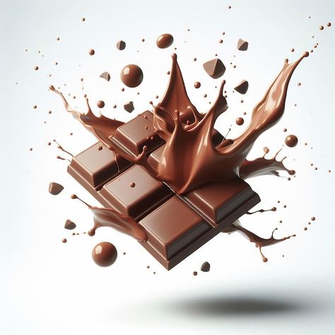 Photo photo of chocolate flying in the a... | Premium Photo #Freepik #photo Chocolate Background Design, Chocolate Advertising Design, Chocolate Images Hd, Chocolate Advertisement, Chocolate Splash, Chocolate Image, Png Images For Editing, Mom Drawing, Chocolate Photos