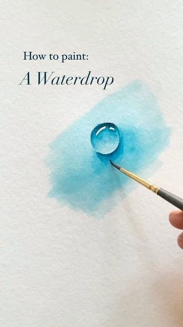 Watercolor Techniques Tutorial, Paintings Easy, Paintings Tutorials, Watercolor Beach, Learn Watercolor Painting, Bubble Painting, Art Tutorials Watercolor, Watercolor Water, Learn Watercolor