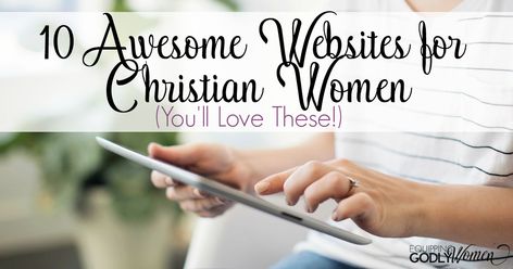 Looking for more websites for Christian women to help you grow in faith and family? Here's a list of 10 great ones you're sure to love! (Don't miss these!) Awesome Websites, Christian Woman Encouragement, Christian Homemaking, Prayer Journaling, Women Marriage, Biblical Marriage, Quotes Christian, Bible Devotions, Christian Marriage