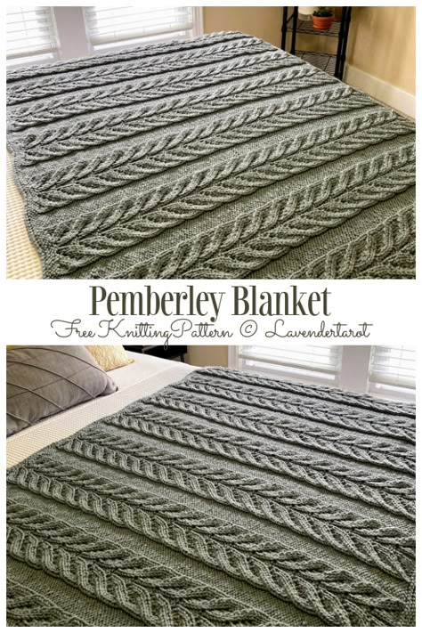 Knitted Cable Blanket Free Pattern, Cable Knit Blanket Pattern, Wedding Blanket Knitting Pattern, Free Blanket Knitting Patterns For Beginners, King Size Knit Blanket Pattern, Knit Lap Blanket, Knit Bedspread Pattern, Knit Bed Runner, Cable Knit Blanket Pattern Free