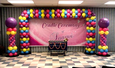 Princess Balloon Decorations, Cradle Ceremony Decoration, Asian Party Decorations, Bling Birthday Party, 38 Birthday, Birthday Decoration Items, Cradle Decoration, Naming Ceremony Decoration, Cradle Ceremony