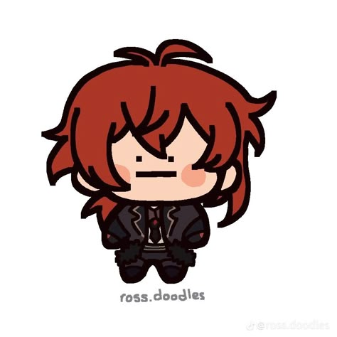 Diluc Plushie Icon, Anime Character With Red Hair, Diluc Chibi, Character With Red Hair, Red Hair And Black, Characters With Red Hair, Square Images, Red Hair Men, Anime Head