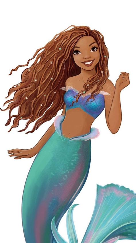 Ariel 2023 Art, Ariel Halle Bailey, Black Little Mermaid, Ariel 2023, Ariel Movie, Mermay 2023, Black Ariel, Ariel Black, Halle Bailey Little Mermaid