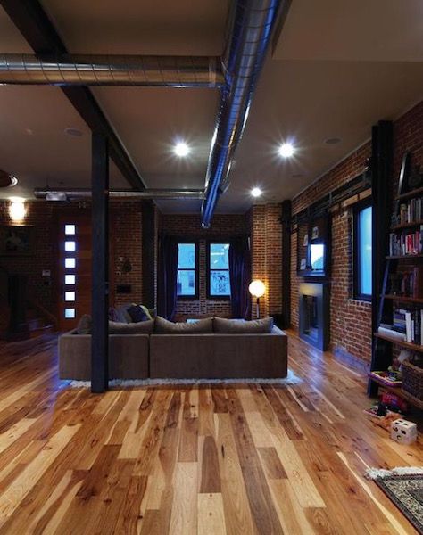 Obsessed with exposed structures Exposed Ductwork, Hvac Duct, Victorian Modern, Basement Inspiration, Basement Makeover, Apartment Diy, Workshop Ideas, Halo Hair, Loft Living