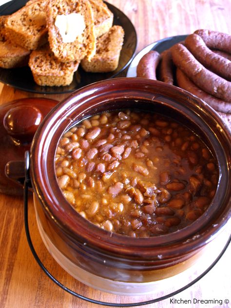 Traditional Boston Baked Beans are a popular in New England with roots that go back to the days of the Native Americans, Pilgrims and Plymouth rock. Colonial Recipe, Boston Baked Beans, Salt Pork, Plymouth Rock, Baked Bean Recipes, Bean Pot, Baked Beans, Bean Recipes, The Table