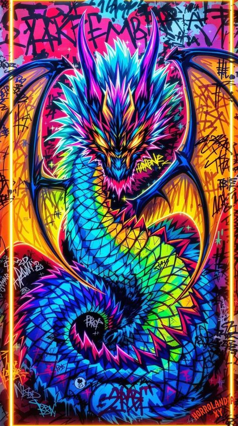 Neon Art Wallpaper, Phoenix Dragon, Dragonfly Tattoo Design, Dragonfly Tattoo, Abstract Iphone Wallpaper, Pretty Pics, Dope Art, Neon Art, Neon Color