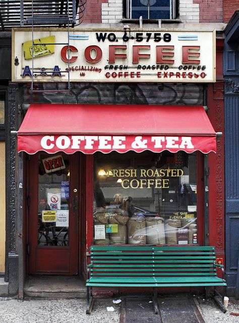 Auggie's Coffee in the South Village or what is now known … | Flickr Outside Shop Ideas, Nyc Store Fronts, Frozen Shop, Shop In Shop, Storefront Design, Small Store, Cafe Shop Design, Shop Aesthetic, Porto Rico