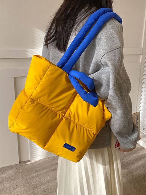 Beach Blouse, Color Pad, Pad Bag, Bag Women Fashion, Pink Blue Yellow, Handbags Tote, Tote Bag Pattern, Maxi Knit Dress, Quilted Bag