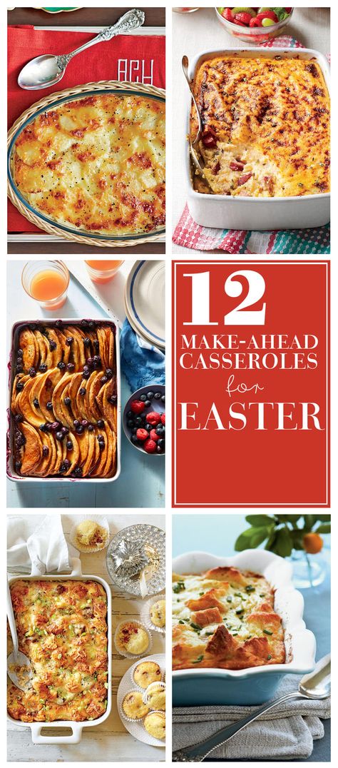 12 Make-Ahead Casseroles for Easter Sunday Brunch Casseroles For Easter, Easter Brunch Casserole, Easter Sunday Recipes, Easter Casserole, Brunch Casseroles, Hosting Easter, Easter Brunch Buffet, Easter Brunch Tablescape, Make Ahead Casseroles