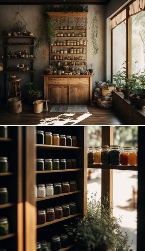 Magasin d'herboristerie Herbalist Shop, Massage Room Design, Dream Herbs, Work Vision Board, Herbal Shop, Natural Medicine Cabinet, Herb Shop, Homestead Gardens, Herbal Plants