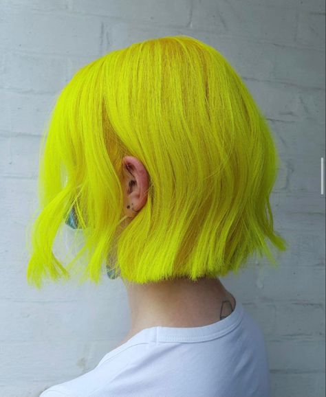 Couple Office, Hair Curtain, June Colors, Lemon Hair, Yellow Hair Color, Vivid Hair Color, Gorgeous Hair Color, Hair Damage, Split Hair