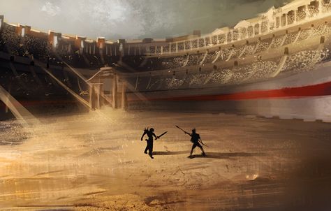 color scheme Training Field Fantasy Art, Fantasy Arena, Ryse Son Of Rome, Roman Bath House, Gladiator Arena, Elder Scrolls Lore, Black Mage, Roman Baths, Roman History