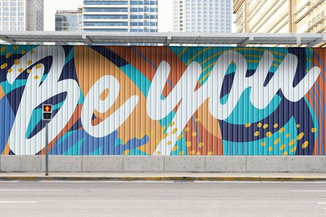 Graffiti Mural projects | Photos, videos, logos, illustrations and branding on Behance Typographic Mural, Welcome Mural, Text Mural, Yard Mural, Mural Typography, Mural On Wall, Typography Mural, Mural Photography, Quote Mural