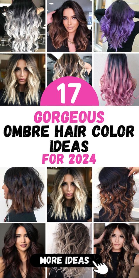 Make a bold statement with our selection of ombre hair color, showcasing striking blends and gradients that redefine modern hair trends. From dramatic brunettes to fiery reds, our curated collection offers options for every hair type and complexion. Say farewell to boring hair color and hello to a head-turning look that exudes confidence and style. Cool Ombre Hair Color, Hair Biolage Color Balayage Brunettes, Modern Ombre Hair, Hair Color Ideas For Brunettes Ombre, Hair Color Ideas For Medium Length Hair, Peek A Boo Hair Color Ideas Brown, Light To Dark Ombre Hair, Fun Brunette Hair Color Ideas, Edgy Hair Color Ideas For Brunettes