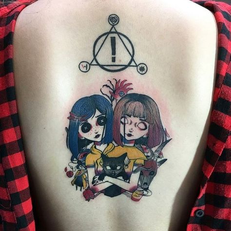 Fran Bow Tattoo Ideas, Fran Bow Tattoo, Coraline Tattoo, Bow Tattoo Designs, Fran Bow, Doll Tattoo, Little Misfortune, Bow Tattoo, Mermaid Tattoos