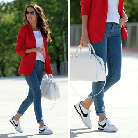 0e3a37aa85a14e359df74fa77eded3f6 Red Blazer Outfit, Outfit Blazer, Casual Chic Outfits, Blazer Outfits Casual, Instagram Analytics, Red Blazer, Business Outfit, Casual Chic Outfit, Casual Work Outfits