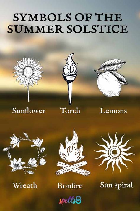 Summer Solstice Tattoo Ideas, Summer Solstice Symbols, Summer Solstice Traditions, Litha Symbols, Summer Solstice Tattoo, Lithia Summer Solstice, Summer Solstice Activities, Summer Solstice Quotes, Litha Ritual