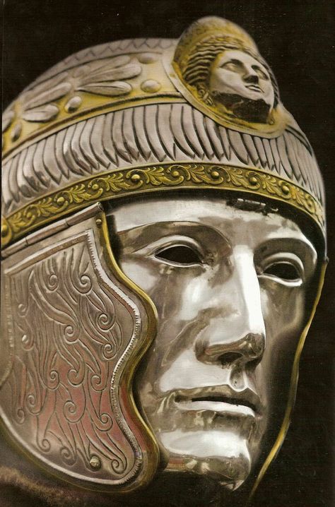 Roman Mask, Roman Drawings, Roman Helmet, Roman Warriors, Metal Mask, Roman Sculpture, Masks Art, Robot Concept Art, Ancient Rome