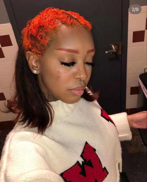 Short Dyed Hair, Edges Hair, Dyed Hair Inspiration, Potter Art, Quick Braided Hairstyles, Pretty Hair Color, Hair Color And Cut, Short Natural Hair Styles, Orange Hair