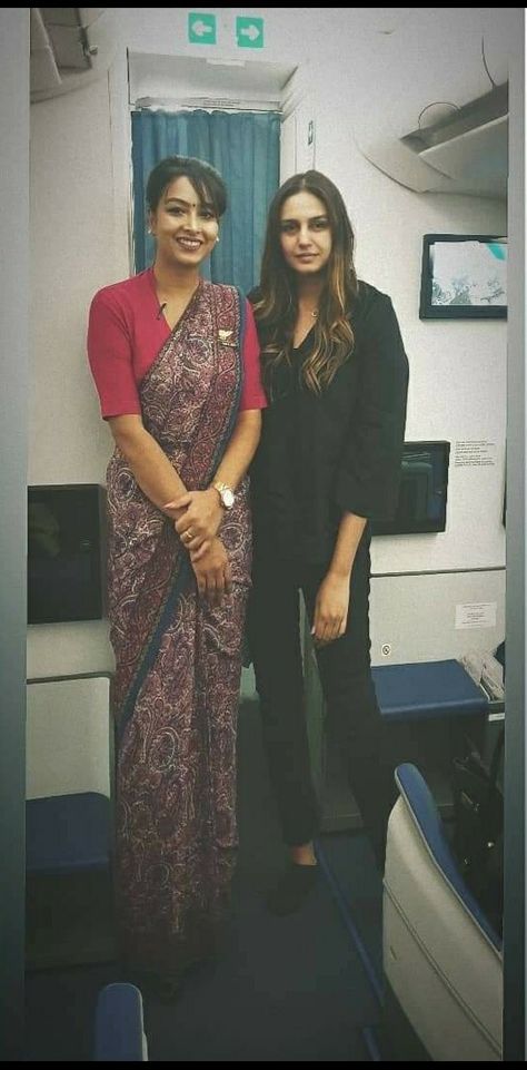 Student of AHTI Nepal Airlines, Air Hostess Training, Staff Uniforms, Air Hostess, Simple Sarees, Hotel Staff, Nepal, Saree, Quick Saves