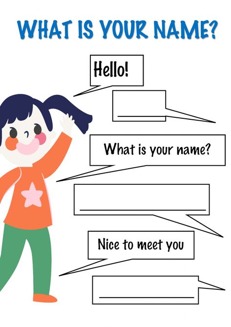 What Is This, What's Your Name Worksheet, English Language Learning Activities, What Your Name, Ingles Kids, What Is Education, Introduction Activities, What's Your Name, Writing Introductions