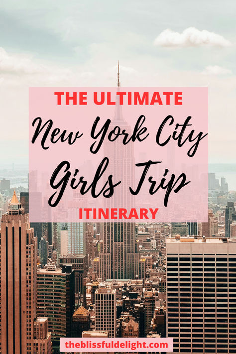 New York City is one of the most popular places for a girls' trip. There is so much to see and do. This is your ultimate itinerary for an amazing girls' trip to New York City. Girls Trip New York City, Free New York City Things To Do, New York Girls Trip Aesthetic, New York Itinerary 3 Days, Must See New York City, New York To Do, New York Girls Trip, Nyc Girls Trip, York Things To Do