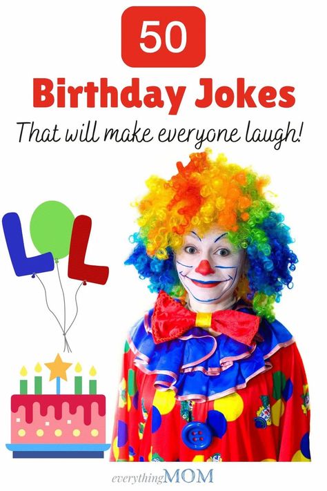 Birthday jokes are some of the best ways to celebrate birthdays so we are sharing 50+ of the best birthday jokes guaranteed to make everyone laugh! Birthday Jokes Humor, Birthday Jokes For Kids, Funny Birthday Pictures, Pirate Jokes, Best Riddles For Kids, Christmas Jokes For Kids, Summer Jokes, Easter Jokes, Funny Birthday Jokes