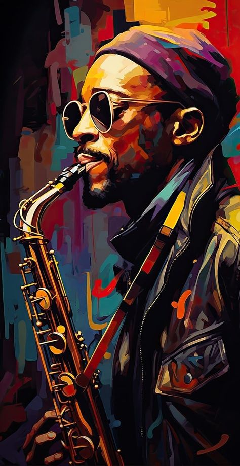 Jazz Artwork, Country Music Art, African Portraits Art, Saxophone Art, Jazz Painting, Musician Photography, Musician Art, Jazz Art, Art Gallery Wallpaper