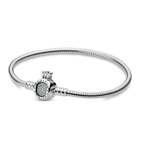 598286CZ Pandora Moments Crown O Bracelet-PANDORA-Swag Designer Jewelry Julie Vos Jewelry, Mall Of America, Cz Bracelet, Snake Chain Bracelets, A New Beginning, Silver Snake Chain, New Beginning, Pandora Bracelets, Pandora Bracelet