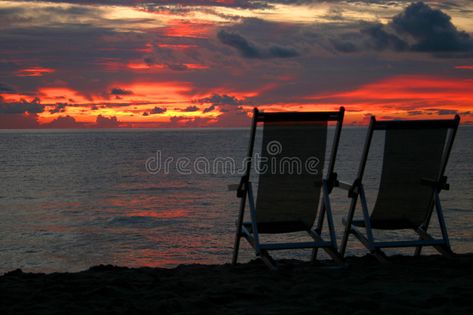 Chairs looking out on beach sunset. Two chairs on the beach facing a sunset , #AD, #beach, #Chairs, #sunset, #facing, #chairs #ad Branding Mood Board, Plastic Chair, On Beach, Beach Chairs, Design Architecture, Beach Sunset, Abstract Design, Stock Photography, Photo Image