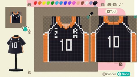 Haikyuu Crochet Pattern, Bud Game Clothes Idea, Animal Crossing Shirt Designs Pattern, Animal Crossing Patterns Clothes, Acnh Clothes Pattern Grid, Animal Crossing Clothes Pattern, Animal Crossing Shirt, Alakazam Pokemon, Animal Crossing Town Tune