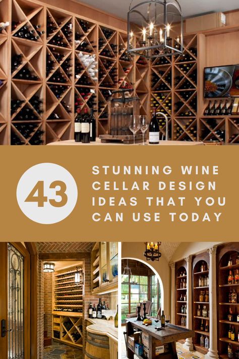 43 Stunning Wine Cellar Design Ideas That You Can Use Today | Sebring Design Build Basement Wine Room Ideas, Wine Storage Room Ideas, Home Wine Cellars Basements, Cellar Storage Ideas, Wine Cellar Decor, Wine Cellar Wall Ideas, Wine Cellars Ideas, Home Wine Cellar Ideas, Wine Rooms In House