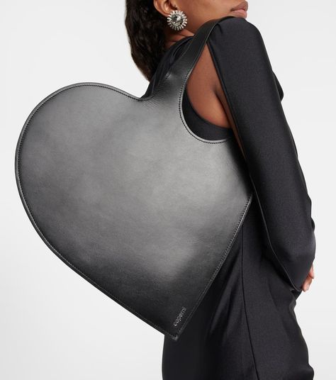 Heart Shaped Bag, Black Leather Tote Bag, Denim Tote Bags, Denim Tote, Heart Bag, Fancy Bags, Mini Tote Bag, Pretty Bags, Shopper Tote