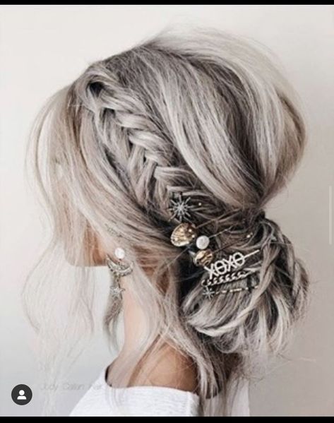 Bridal Braids, Hair Stylies, Hair Braids, Round Faces, Boho Hairstyles, Hair Colour, Grey Hair, Great Hair, Hair Today