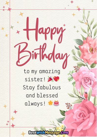 🎉 Sisters are the ultimate best friends! 🥳 Make her birthday memorable with sweet and thoughtful messages that bring a smile to her face. 🌸 Share the joy of this special occasion! 💌 #SisterBirthdayWishes #BirthdayMessages #LoveForSister #SpecialMoments Happy Birthday Friend Like A Sister, Beautiful Birthday Wishes For Sister, Sister Birthday Wishes, Happy Birthday Wishes For Sister, Special Happy Birthday Wishes, Birthday Messages For Sister, Birthday Greetings For Sister, Happy Birthday Wishes Sister, Nice Birthday Messages