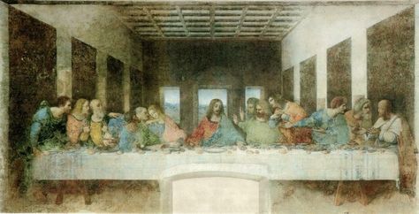 Fotos e Imagens da A Última Ceia de Leonardo da Vinci em alta resolução Last Supper Painting, Da Vinci Last Supper, The Last Supper Painting, Puzzle Food, Deco Panel, Buffalo Games, Most Famous Paintings, Korat, The Last Supper