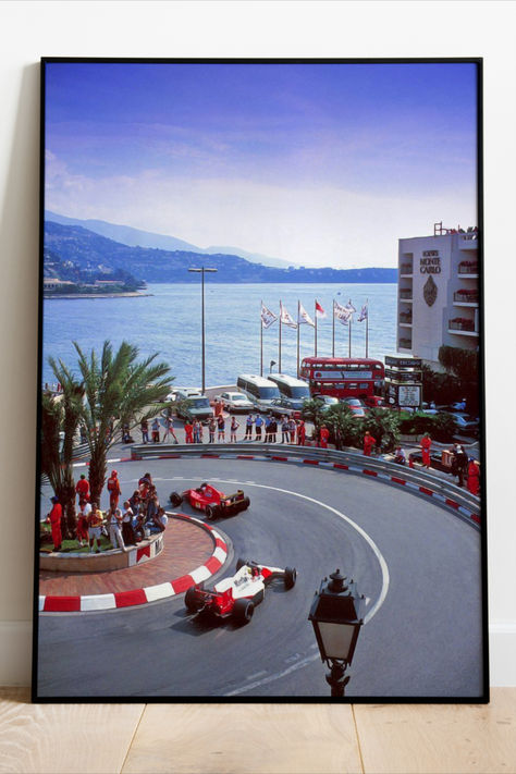 Vintage Ferrari Monaco F1 Wall Art Poster Cars Driving, Aryton Senna, Alain Prost, F1 Wallpaper Hd, Formula 1 Car Racing, F1 Poster, Monaco Grand Prix, Formula Racing, Formula 1 Car